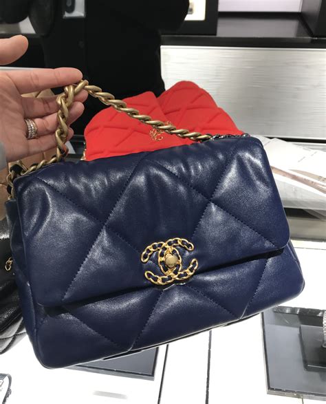 chanel 19 navy|Chanel 19 bag.